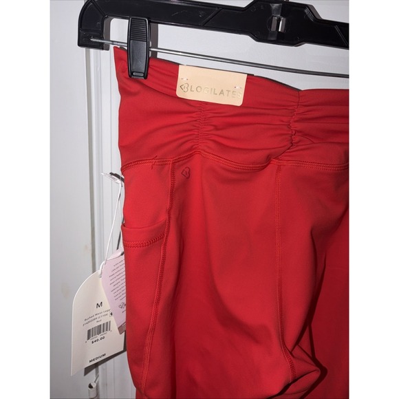 Blogilates Women's Ruched High Rised Waist Side Pocket Leggings Size Medium- NWT - Picture 10 of 10